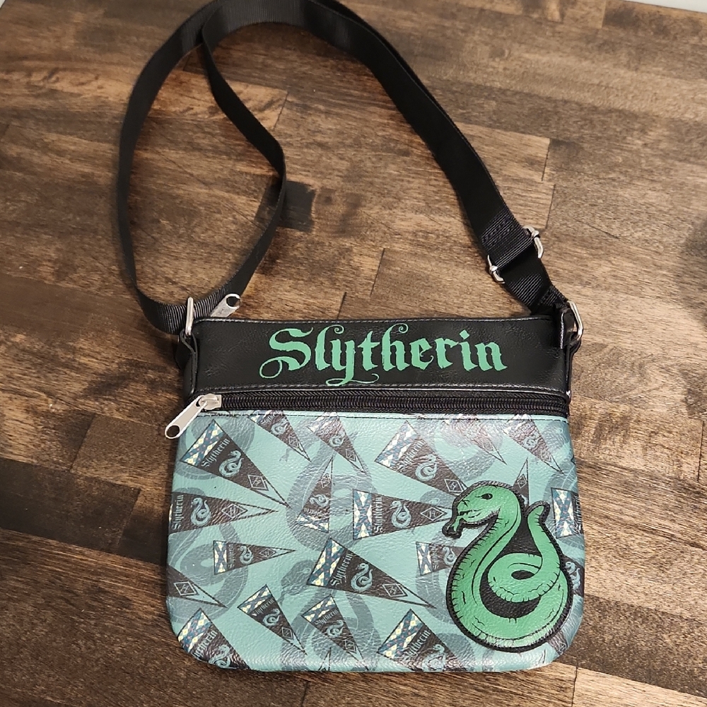 Loungefly Slytherin Green and Black Crossbody Bag